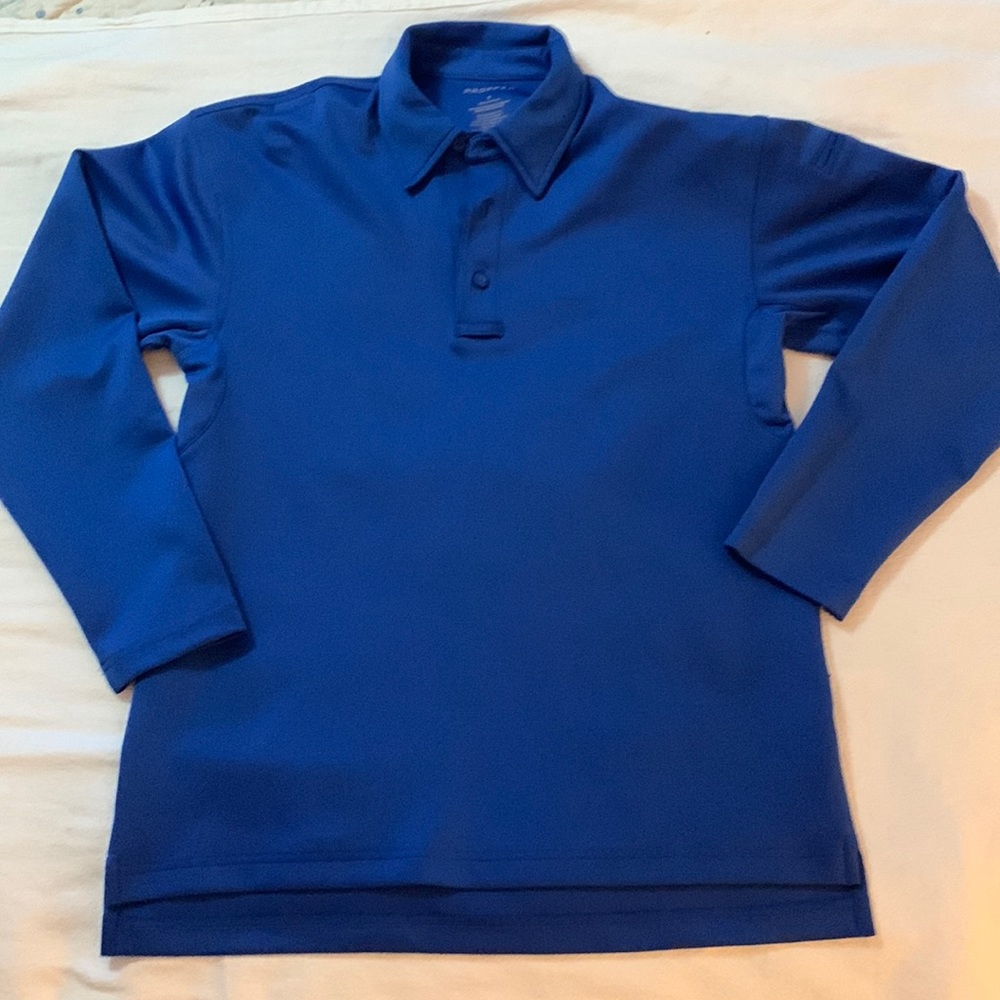 Blue long sleeve polo